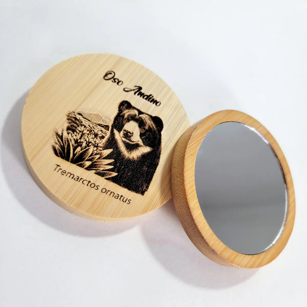 espejo de bambu personalizado