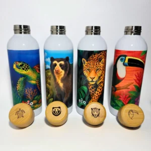 Termo con tapa de bambú 750 ml