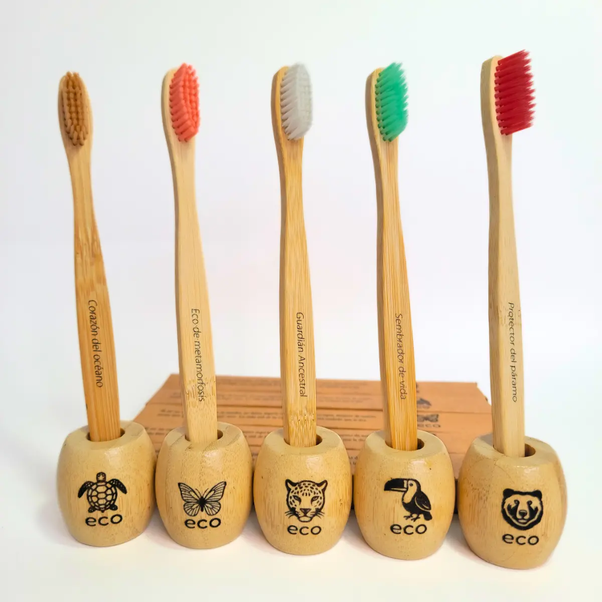 kit cepillos de bambu