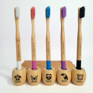 Pack completo cepillos ecológicos premium con soporte
