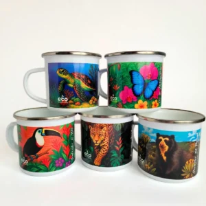 Mug peltre diseños fauna colombiana