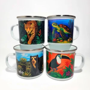 Mug peltre diseños fauna colombiana